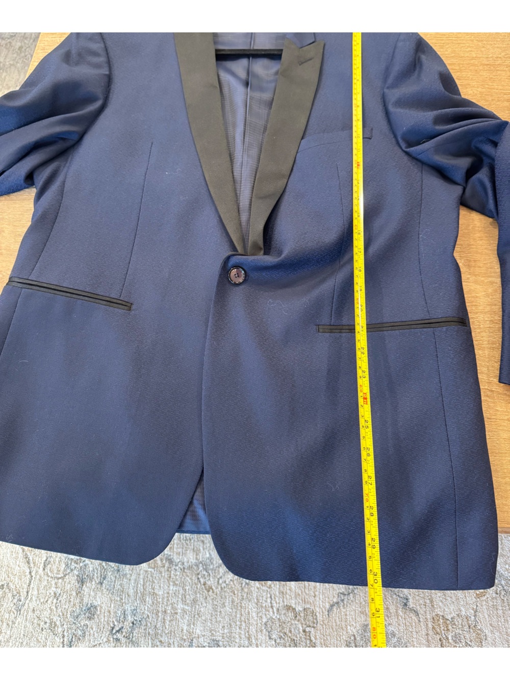 Calvin Klein Men's Navy Blue 100% Lapel Tuxedo Jacket - Picture 7 of 7